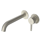 Parisi Tondo II Wall Mixer with 190mm Spout (Individual Flanges) | Brushed Nickle
